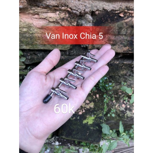 Van Khóa Inox Chia Khí Oxy/CO2 12345 - Guppy Xanh