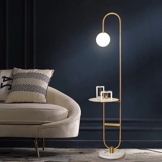 (Bảo hành 2 năm) Đèn cây đứng đọc sách, đèn góc sofa decor không gian hiện đại HTC - 05
