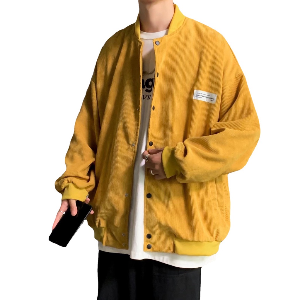 Áo Khoác Bóng Chày Vải Nhung Thêu Họa Tiết Phong Cách Âu Mỹ Thời Trang Cho Nam