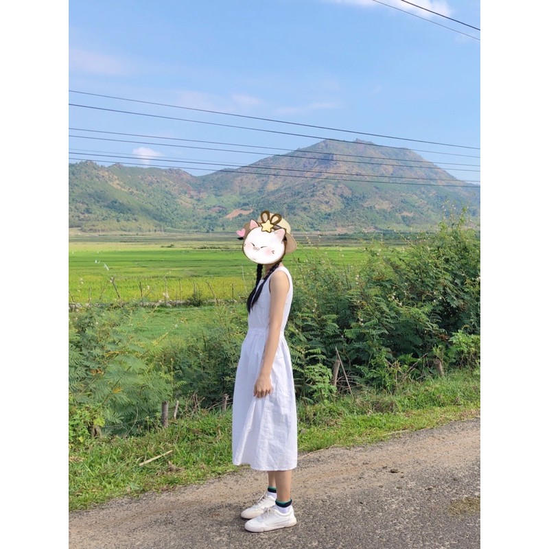 Đầm trắng dài -DAM009