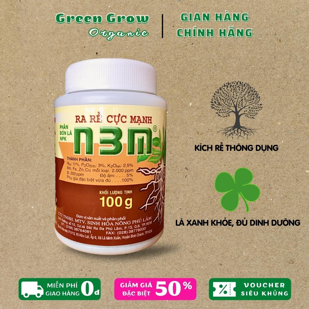 Thuốc kích rễ N3M 100gr GREEN GROW ORGANIC thuốc kích thích ra rễ cực mạnh siêu ra rễ cho cây MS126