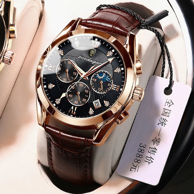 Đồng Hồ Thạch Anh POEDAGAR 820 Thời Trang Lịch Lãm Cho Nam