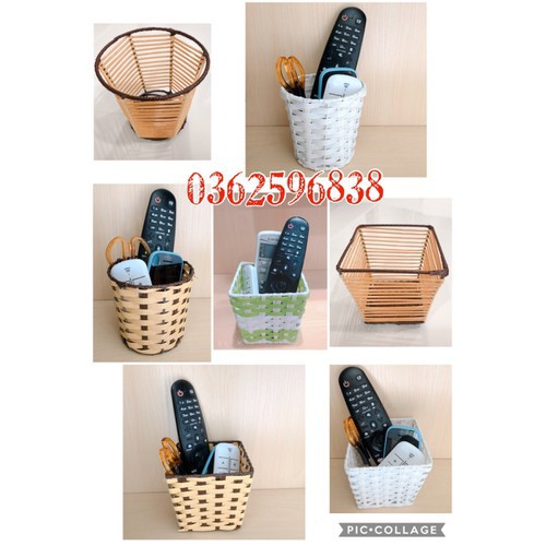 Giỏ Cốc Hộp Đựng Giấy Ăn Nhựa Giả Mây Siêu Rẻ