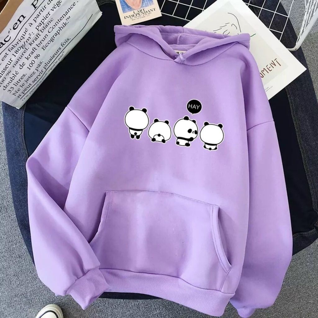 [ FREE_SHIP ]  ÁO KHOÁC HOODIE NỈ UNISEX IN BỐN CON GẤU TRÚC SIÊU CUTE ÁO KHOÁC HOODIE LOCAL BRAND