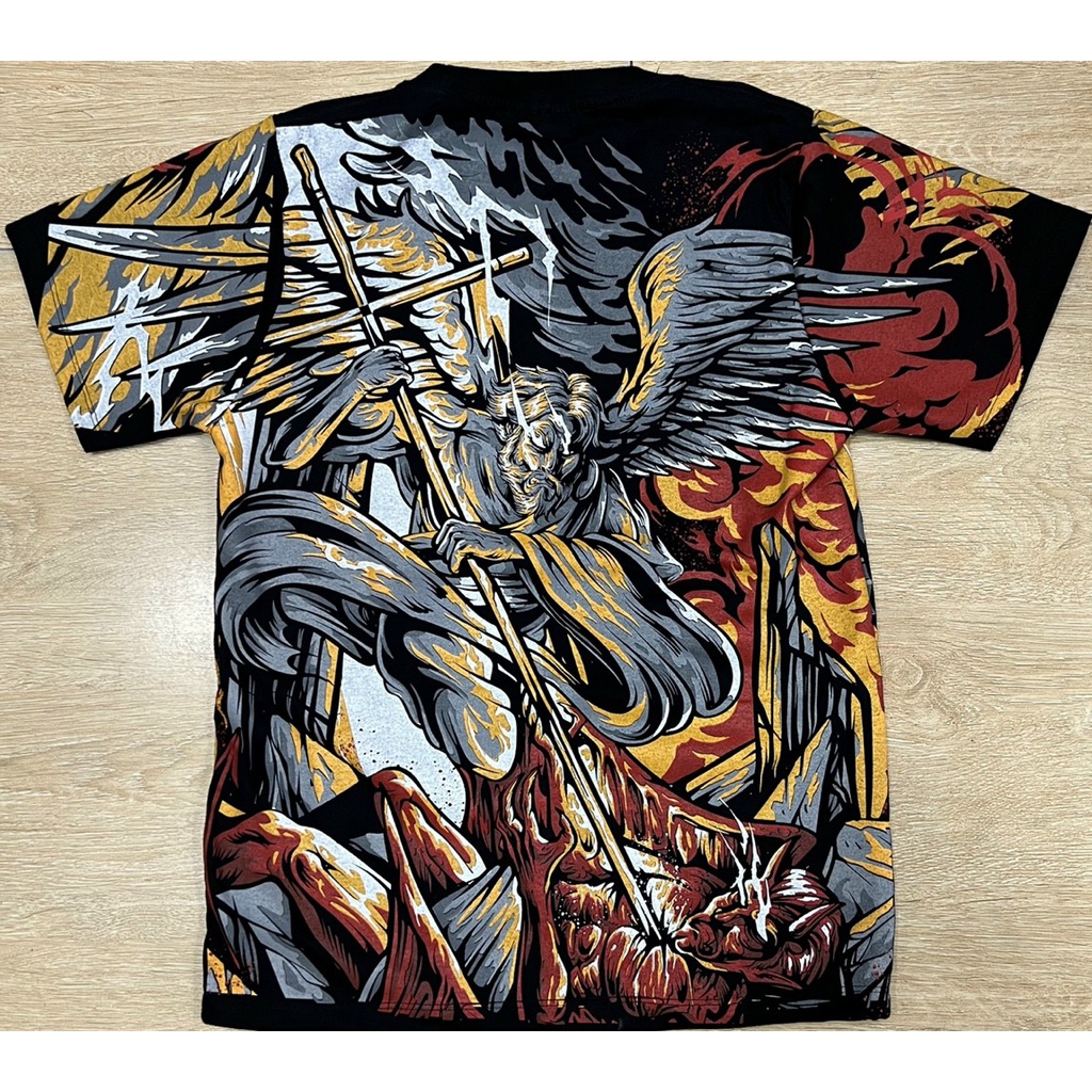 Áo Thun 3D Thái Lan vải cotton dệt ống hình in full cánh tay form unisex phù hợp cho nam và nữ