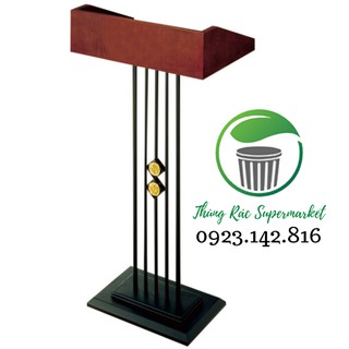 Bục phát biểu kiểu mỹ thép phun sơn - màu đen nâu - 590*430*1170