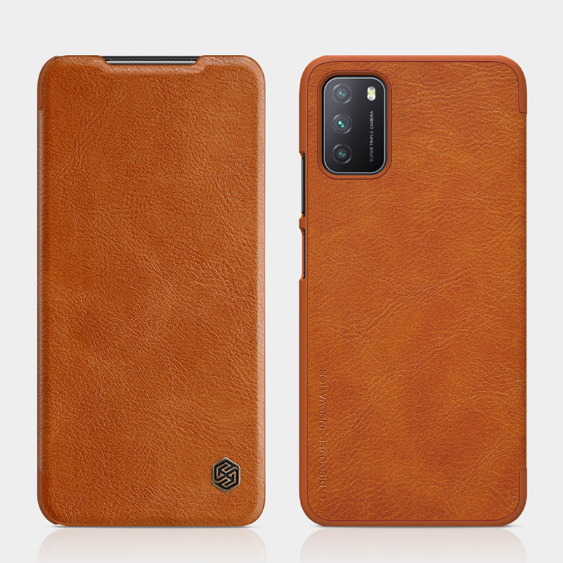 Bao da cho Xiaomi Poco M3 Nillkin Qin-Hàng Nhập Khẩu