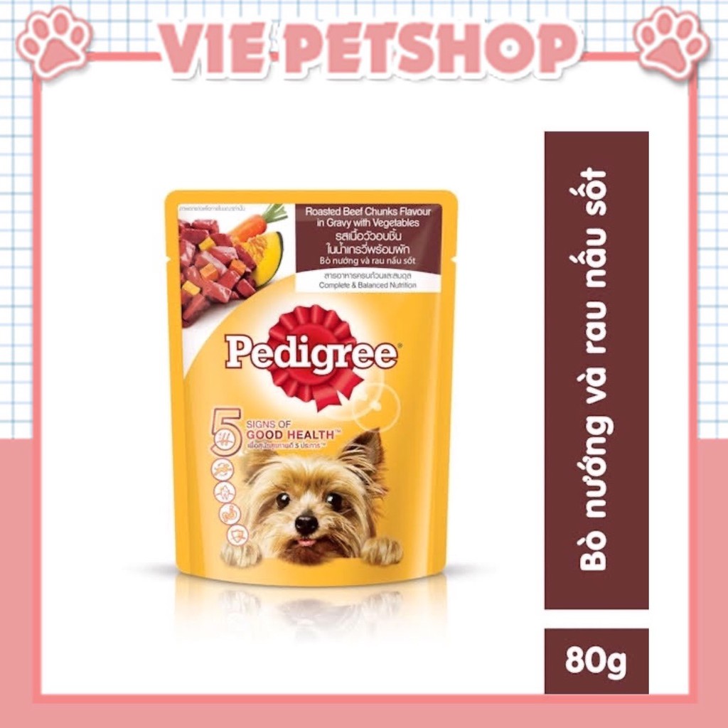 [TIẾT KIỆM] COMBO 3 Gói Pate Sốt cho Cún PEDIGREE Gói 85Gr | Vie PETSHOP