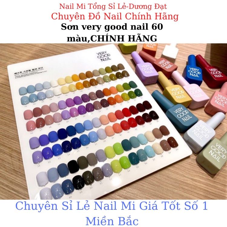 [GIÁ HỦY DIỆT]sét sơn gel very good nail 60 màu CHÍNH HÃNG ,tặng base top +bảng màu + box hàn-Nail Mi Tổng Sỉ Lẻ