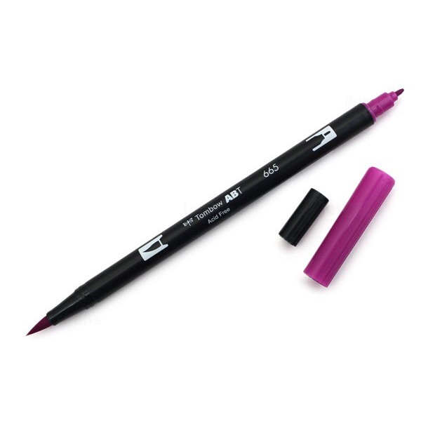 Bút lông cọ hai đầu Tombow ABT Dual Brush Pen - Brush/ Bullet - Purple (665)