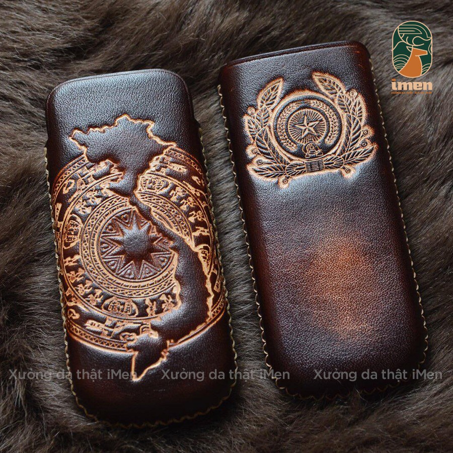 Bao da Nokia 8800 handmade hình trống đồng - Bảo hành 12 tháng