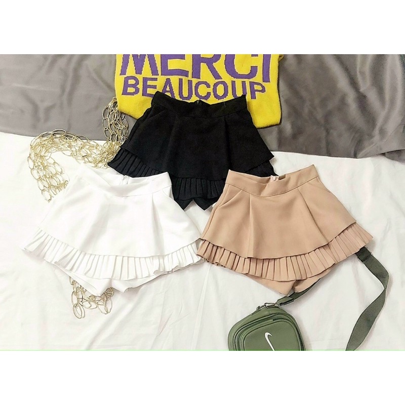 QUẦN GIẢ VÁY XẾP LY 2 TẦNG CHO NỮ DÁNG XINH CHÂN VÁY XẾP LY 2 TẦNG | BigBuy360 - bigbuy360.vn