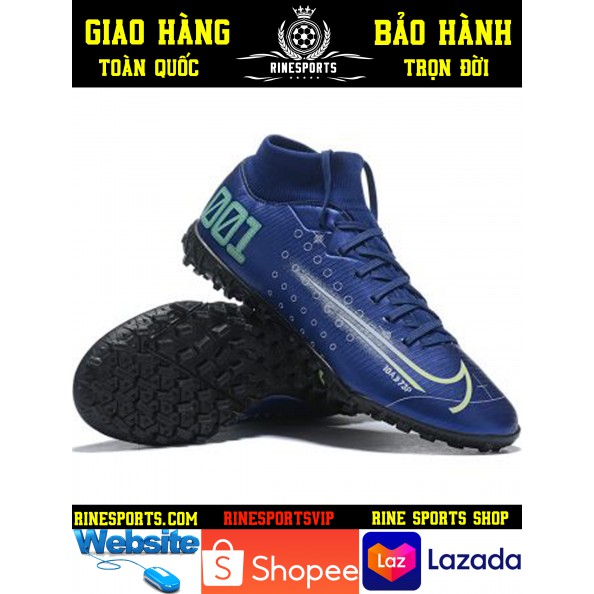 (HÀNG THAILAND) GIÀY BÓNG ĐÁ SÂN CỎ NHÂN TẠO 𝗡𝗶𝗸𝗲 Mercurial Superfly VI xanh dương.TF.CAM KẾT Y HÌNH-CAM KẾT HÀNG