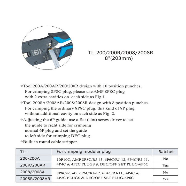 Kìm mang Talon TL-200A - Kìm mạng đa năng