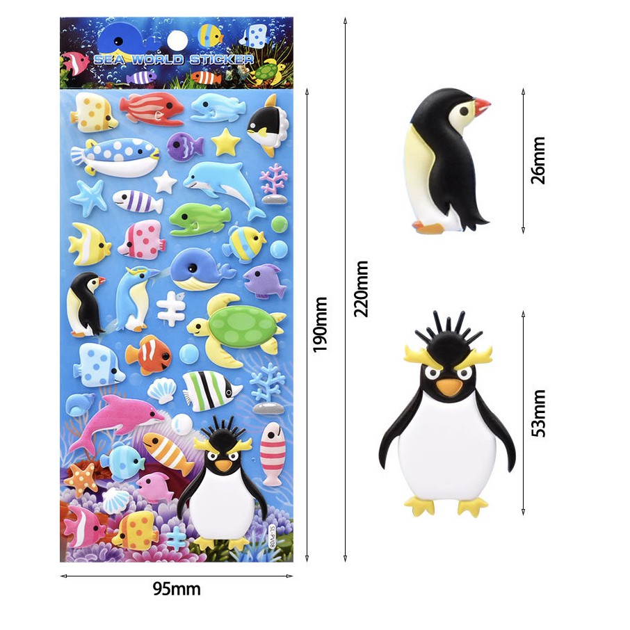 50 MẪU Đồ chơi sticker THẾ GIỚI BIỂN cho bé hình dán 3D vừa chơi vừa học phát triển trí tuệ luyện tập trí thông minh