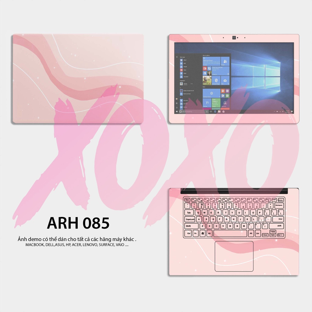 Miếng Dán Laptop Tone Màu Hồng - Decal Dán có cho Dell, Hp, Asus, Lenovo, Acer, MSI, Surface,Vaio, Macbook