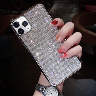 Ốp điện thoại màu bạc đính đá kim cương dành cho IPhone6/6plus/IPhone7/8 7plus/8plus IPhoneX/XR IPhoneXSMAX IPhone11