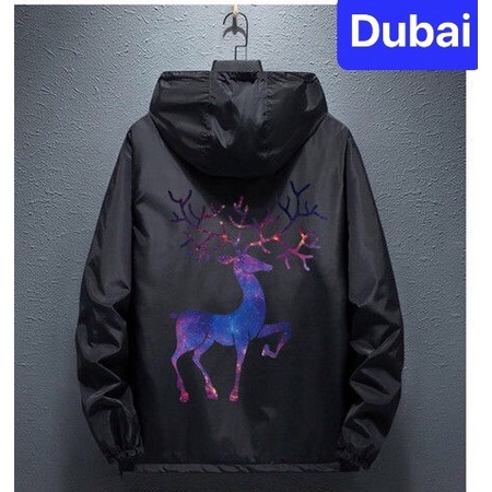 ÁO KHOÁC DÙ NHẸ NAM NỮ ĐA NĂNG 2 LỚP CHỐNG NẮNG IN CON NAI PHẢN QUANG 2 TÚI CÓ DÂY KÉO ,DUBAI FASHION