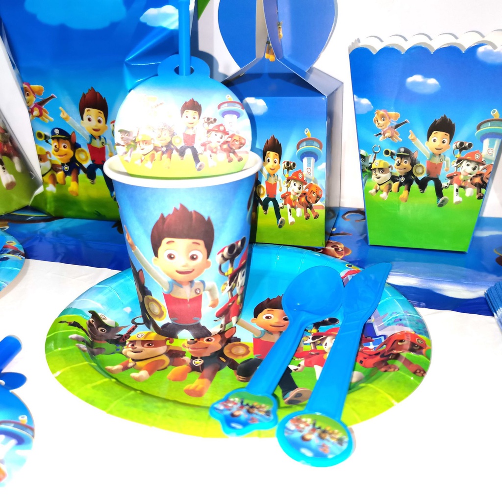 Set Phụ Kiện Trang Trí Bánh Sinh Nhật Cho Bé Chủ Đề Paw Patrol