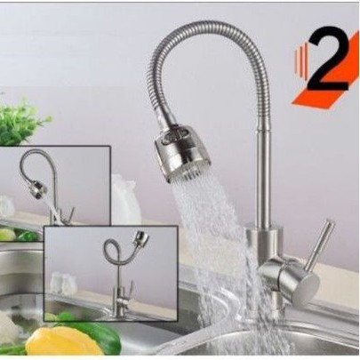 Vòi rửa chén lạnh Inox SUS 304, cần lò xo.Bảo hành 2 năm