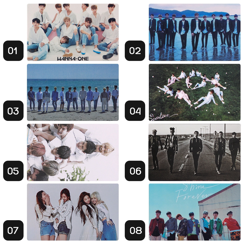 Hộp 30 Ảnh Lomo Card Nhóm Nhạc Seventeen Exo Wanna One