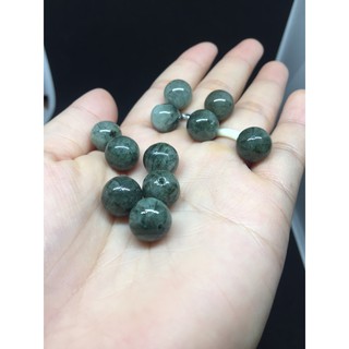 Hạt tròn Green Rutilated Quartz - Handmade