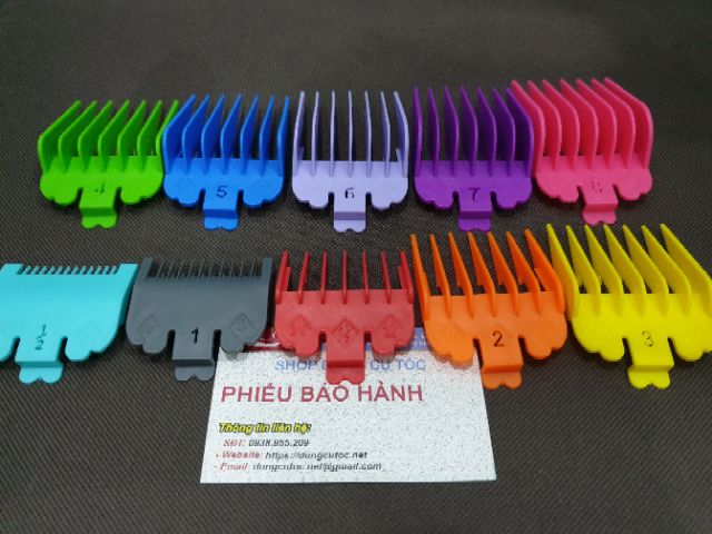 Cữ Tông Đơ, Bộ 10 Cữ Tông Đơ Wahl, Kemei Hàng Chuẩn Barber &quot;Không Kèm Hộp&quot;.(Ảnh thật)