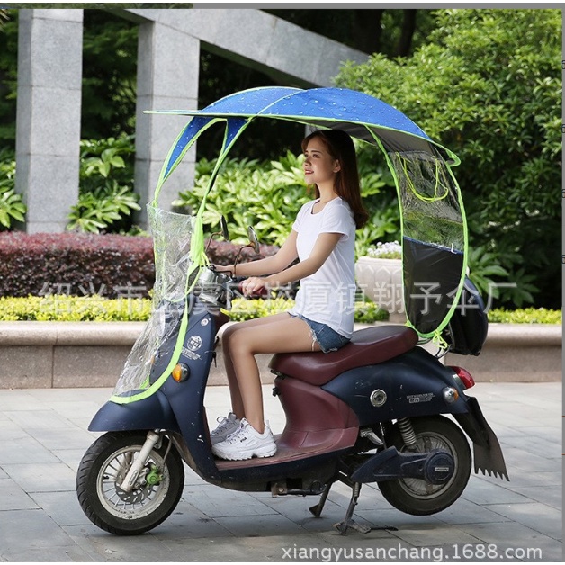 Áo mưa xe máy thông minh, mái che chống mưa, chống nắng, chống bụi, chống khuẩn, bảo vệ sức khỏe khi tham gia giao thông