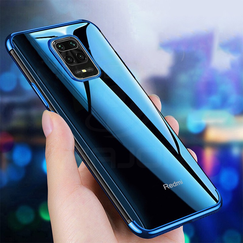 Ốp điện thoại mạ viền đẹp mắt cho Xiaomi Redmi 9A 9C Note 10 9S 9 8 8T 7 6 Pro case