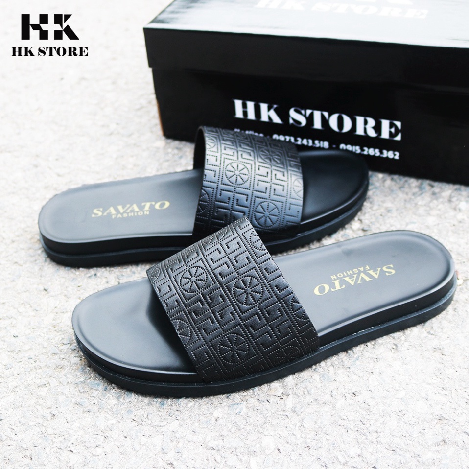 Dép nam da xịn - kiểu dáng nhẹ nhàng dễ sử dụng cực êm chân - hàng chính hãng HK.STORE da xịn bảo hành 12 tháng.