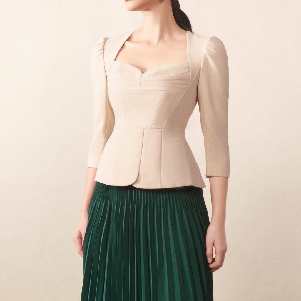 Áo cúp ngực xếp ly nhún vai D.CHIC MS: 160414