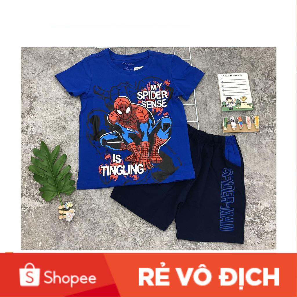 [Ảnh thật tự chụp] Bộ bé trai spiderman 3-10. Chất liệu cotton mềm mịn, thoáng mát. Thương hiệu LITIBABY