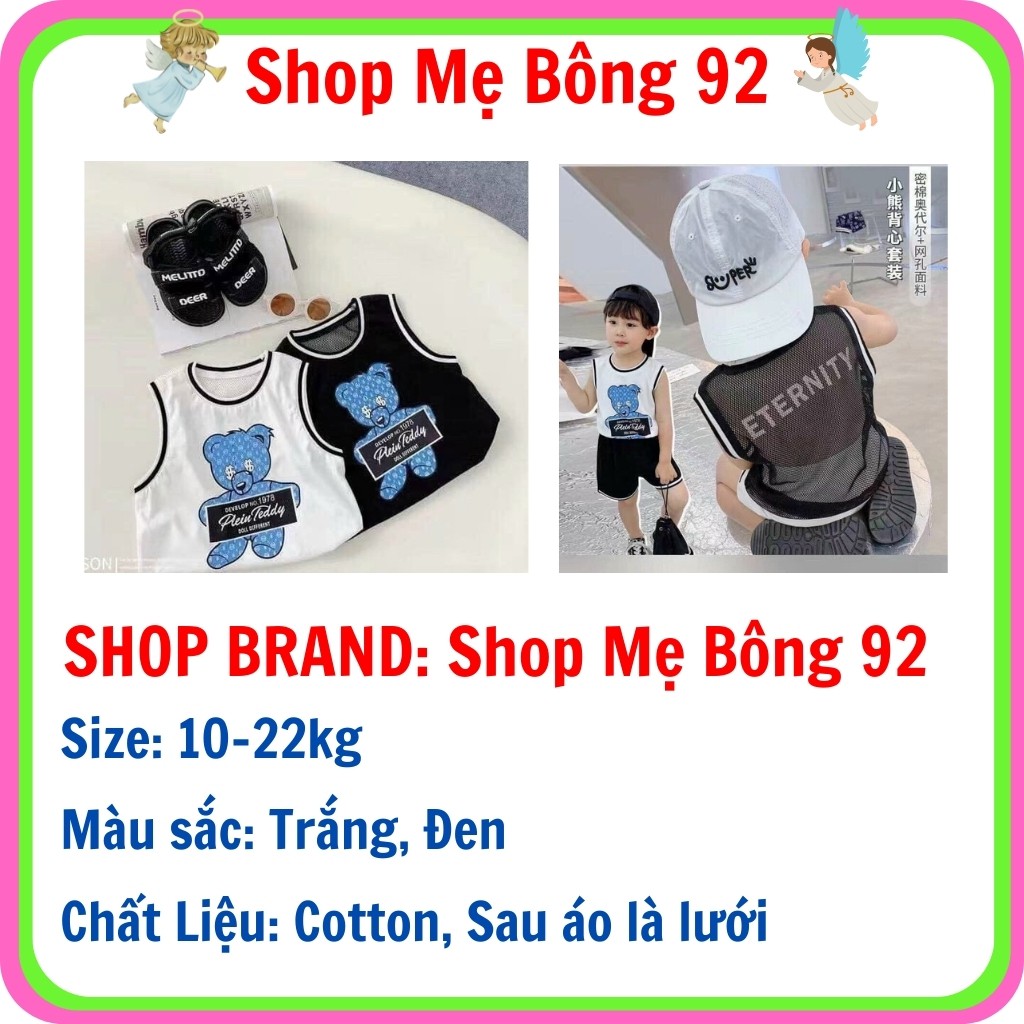 Đồ Bộ Cotton Pha Lưới Mùa Hè Bé Trai 10-22kg – Shop Mẹ Bông 92