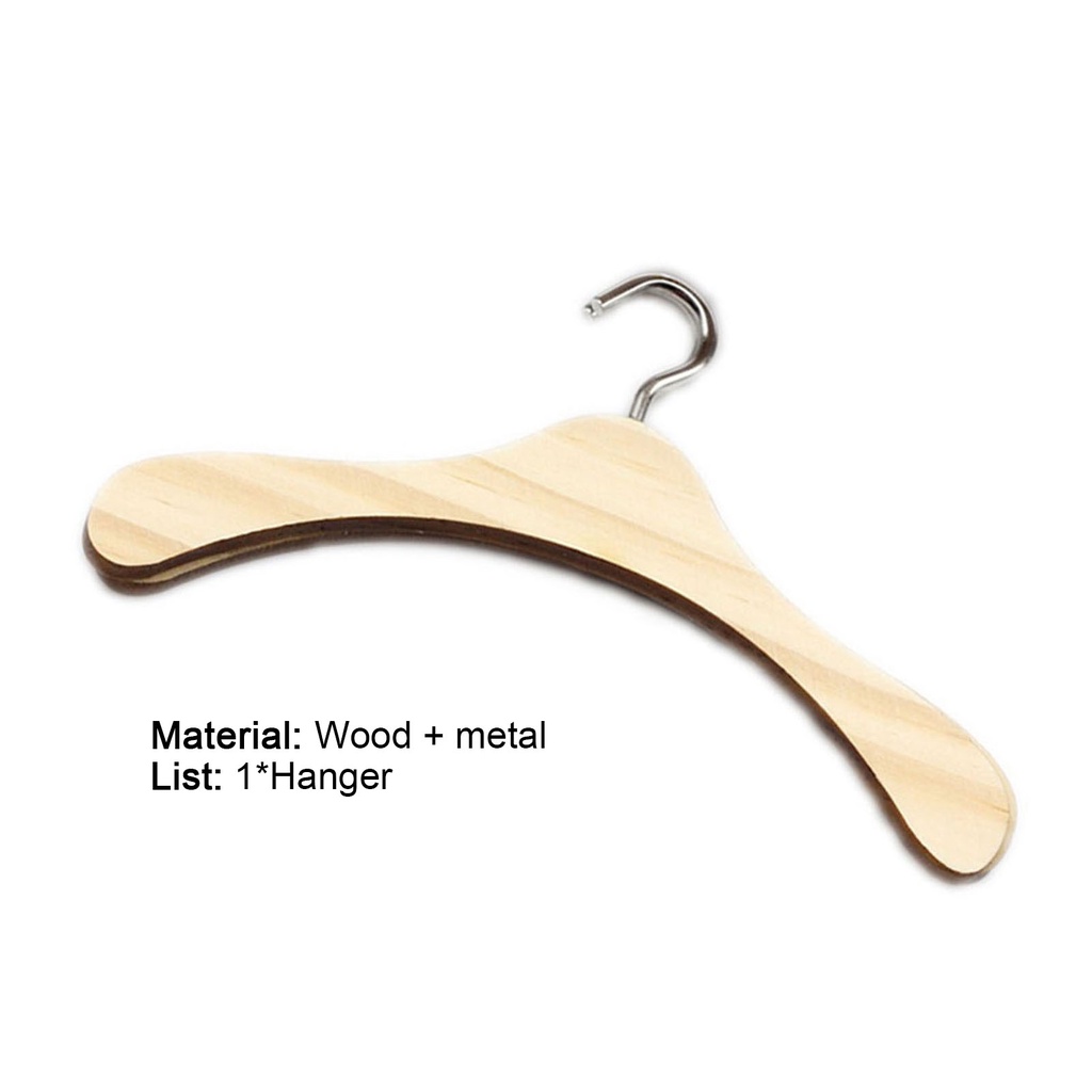 Móc Treo Quần Áo Búp Bê Bằng Gỗ Chống Gỉ Sét Sáng Tạo