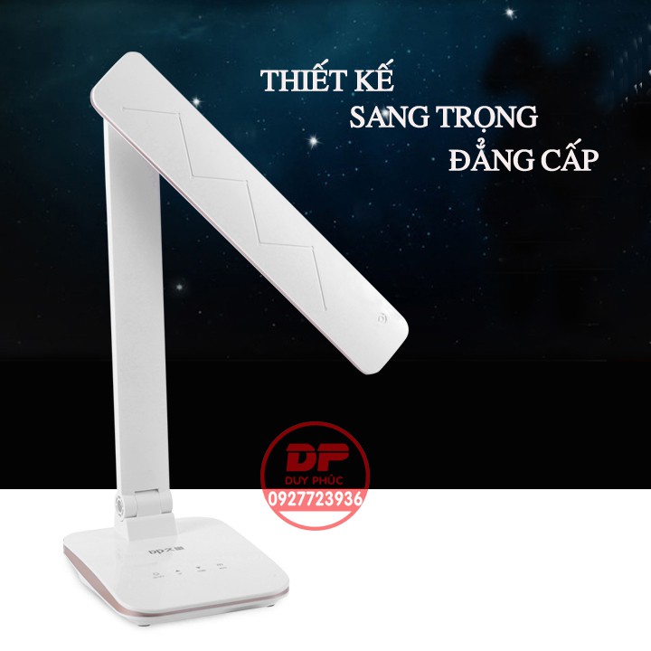 ĐÈN BÀN LED SẠC DP-J02 CAO CẤP - CHỐNG CẬN – TÍCH ĐIỆN – 3 CHẾ ĐỘ ÁNH SÁNG