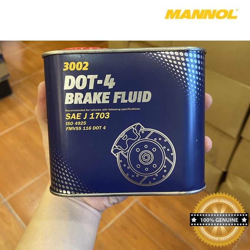 Dầu Phanh MANNOL 3002-05 ME Dot-4 Brake Fluid  0.5Lít Dầu phanh tổng hợp gồm polyglycols, este và các chất ức chế ăn mòn