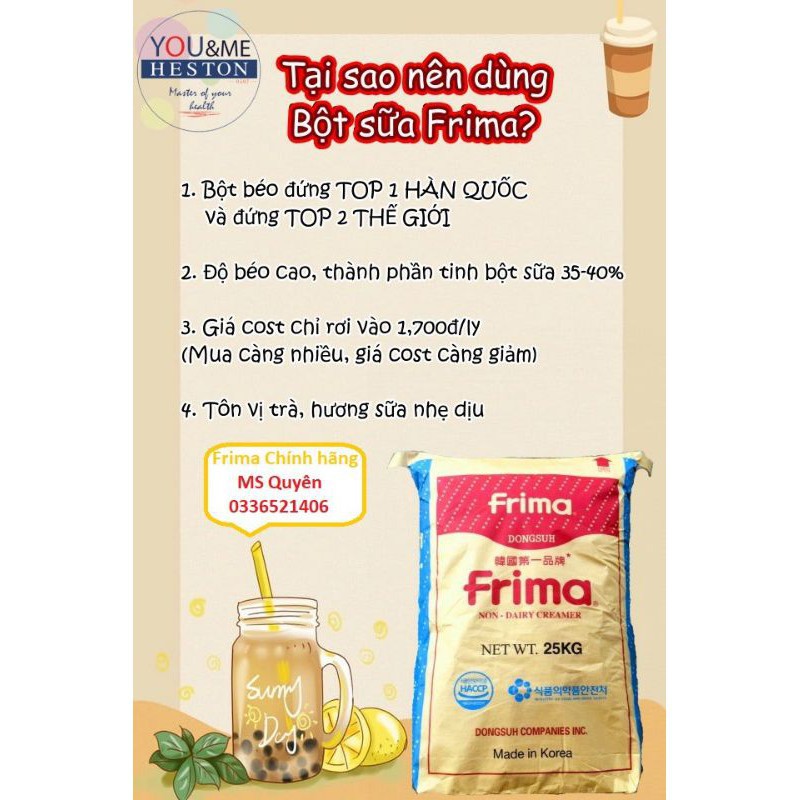 Bột béo Frima mã M 1kg Hàn Quốc Chính Hãng