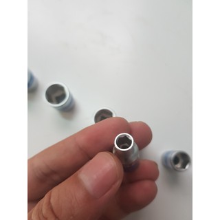 Đầu típ GERMANY 1/4" NGẮN LỤC GIÁC (Đầu khẩu lục giác- Dài 25mm)
