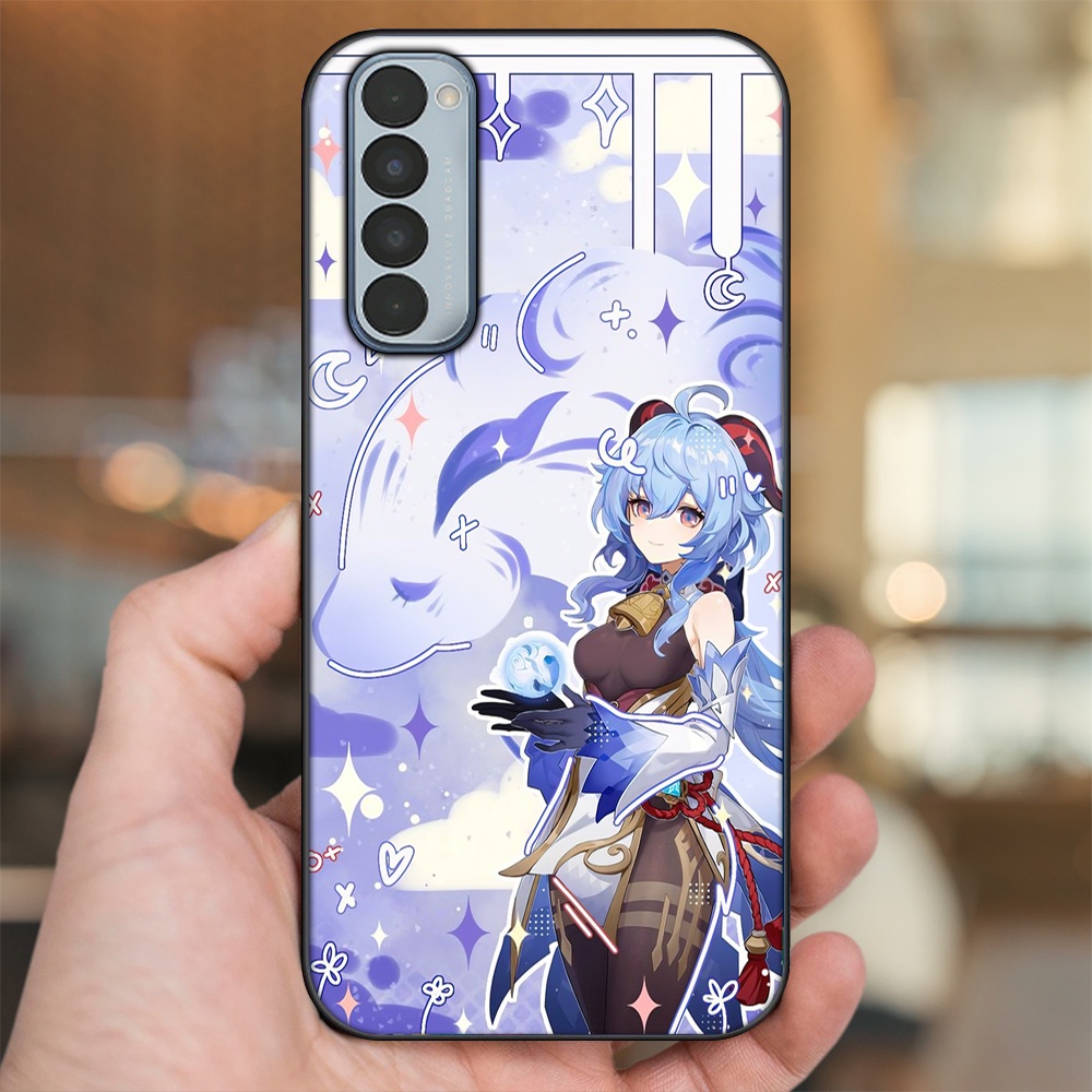 Ốp lưng Oppo Reno 4 Pro viền đen in hình Ganyu Genshin Impact
