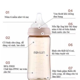 Bình Moyuum 170ml, 270ml cho bé