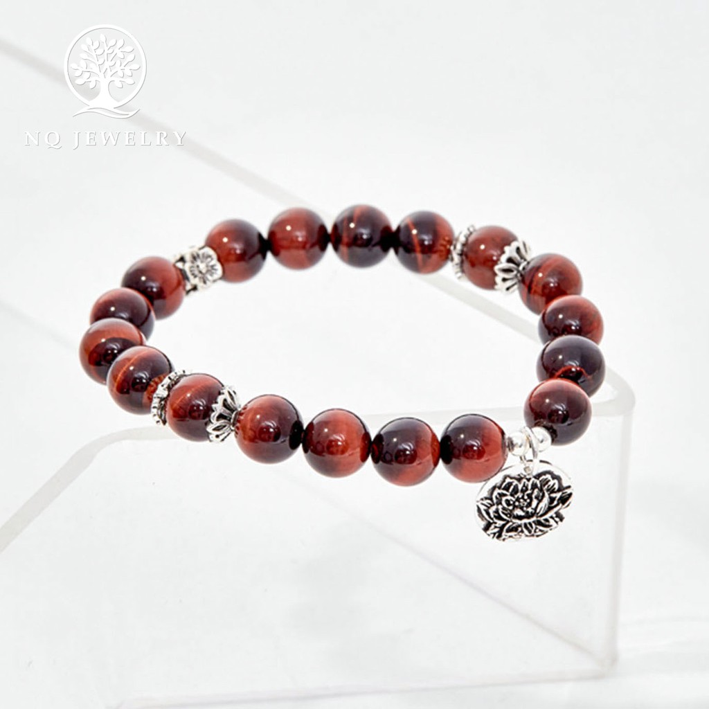 Vòng tay charm hoa sen bạc - NQ Jewelry
