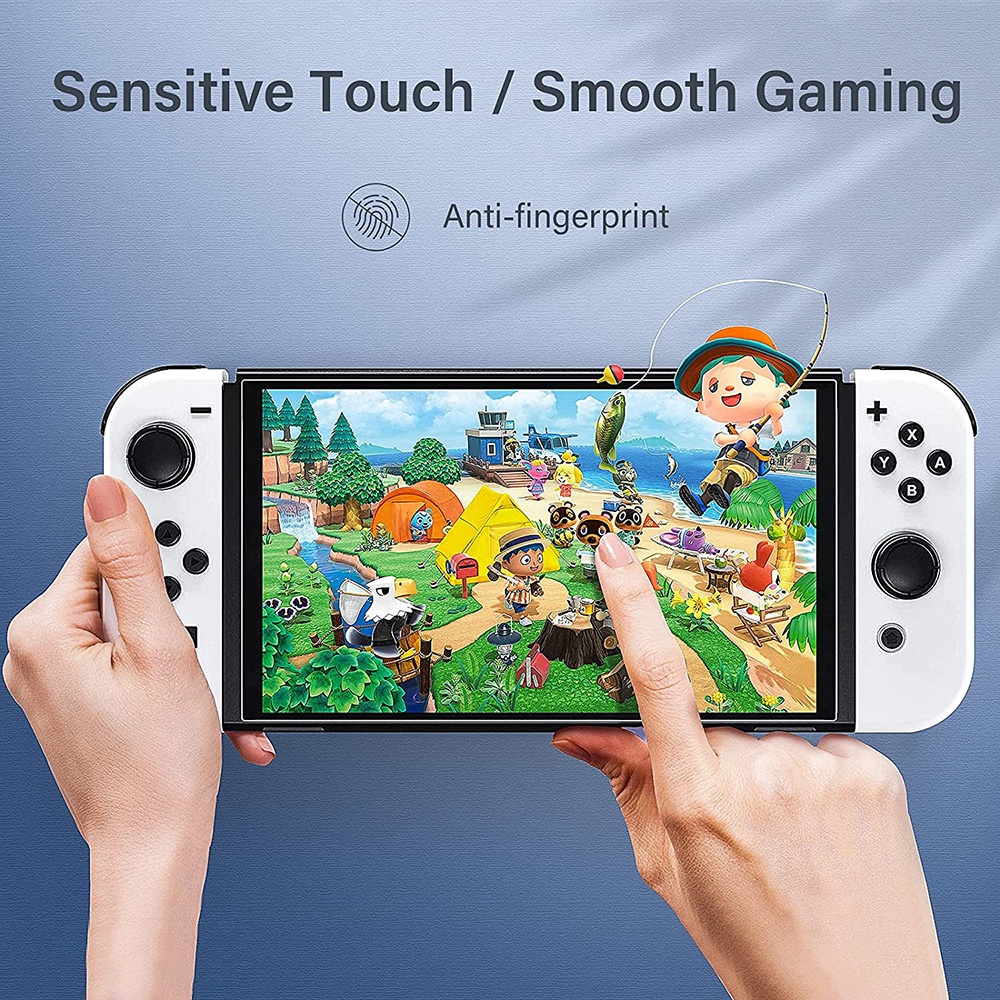 Set 3 Kính Cường Lực 9H HD Bảo Vệ Màn Hình Chống Cháy Nổ Cho Nintendo Switch OLED