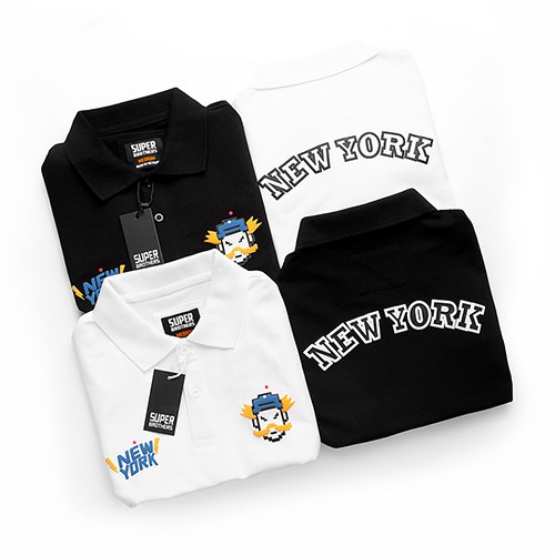 Áo Polo SUPER BROS NY trẻ trung với công nghệ in nổi xịn, đẹp | BigBuy360 - bigbuy360.vn