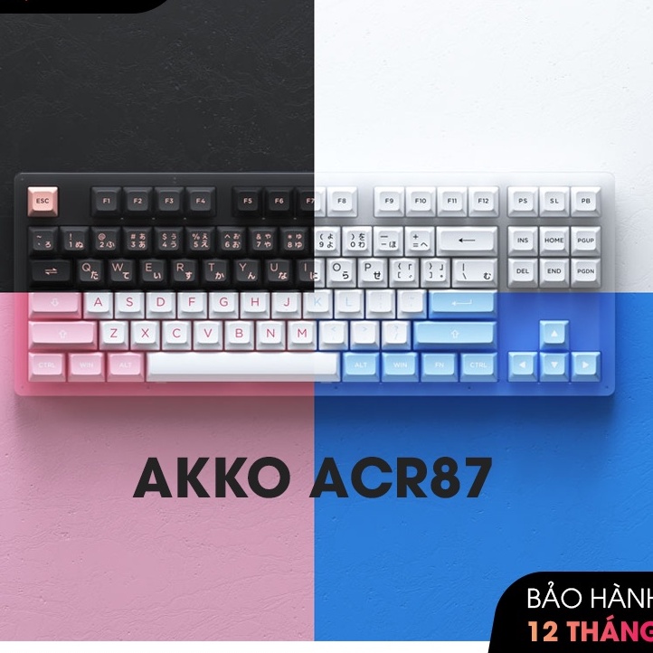 Bàn phím AKKO ACR87 Blue/ Pink/ Black / White  Bảo Hành 12 Tháng