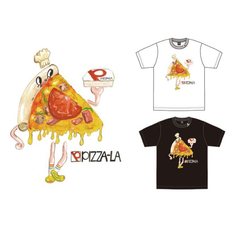 Áo phông Pizza cổ tròn cộc tay chất cotton (GU Nhật chính hãng) - MY PIZZA LA X graphic T