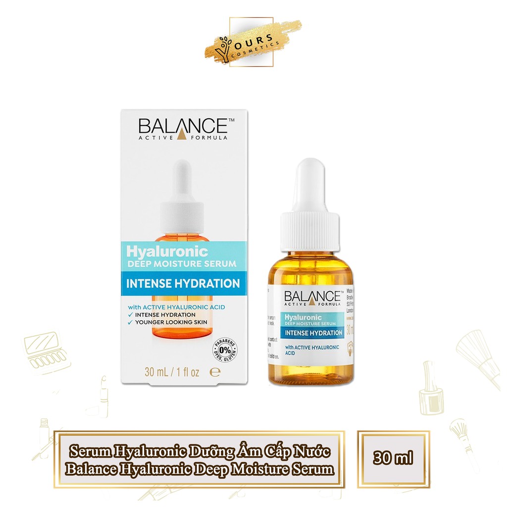 [Đại Lý Chính Thức] Serum Cấp Nước Dưỡng Ẩm Chuyên Sâu Balance Active Formula Hyaluronic Acid Intense Hydration 30ml