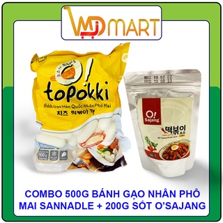 Bánh gạo hàn quốc nhân phô mai Sanadle + 200g sốt tokbokki Sanadle