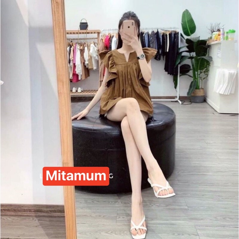 Áo bà bầu mùa hè chất đũi siêu mát thiết kế cao cấp đẹp giá rẻ cánh tiên AB85