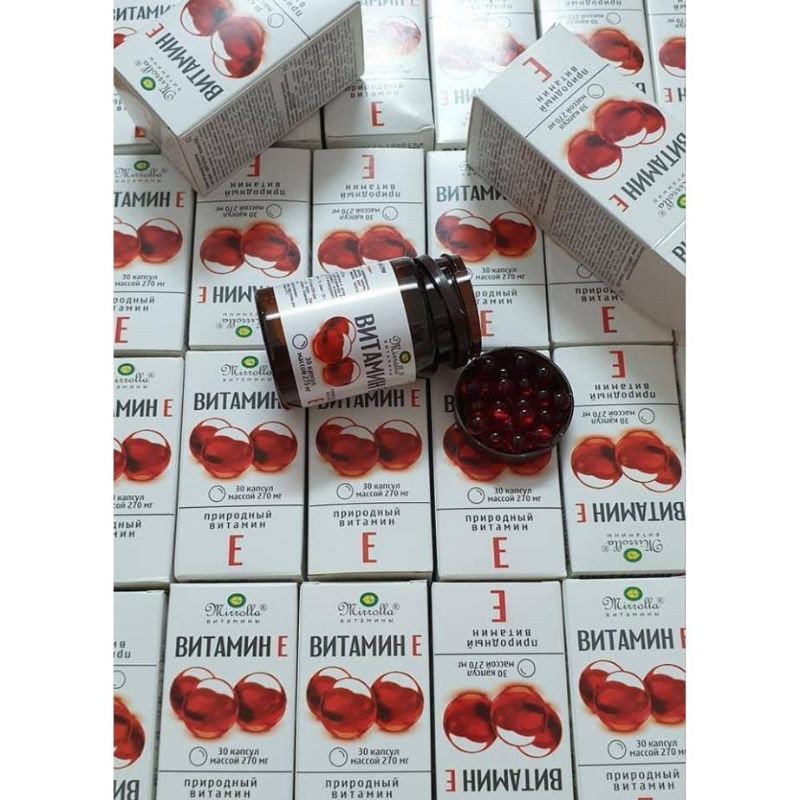 Vitamin E đỏ Nga mirrolla 270mg 30v
