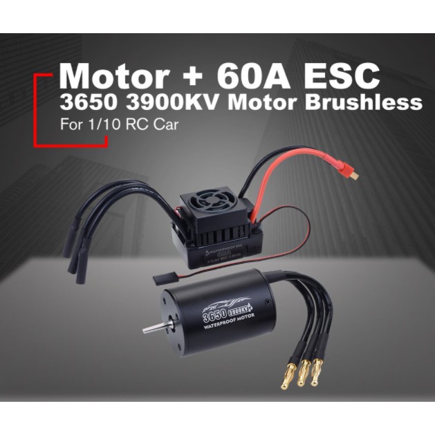 Combo brushless không chổi than 3650 + ESC 60A